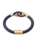 Yellow Larme Braided Leather Bangle
