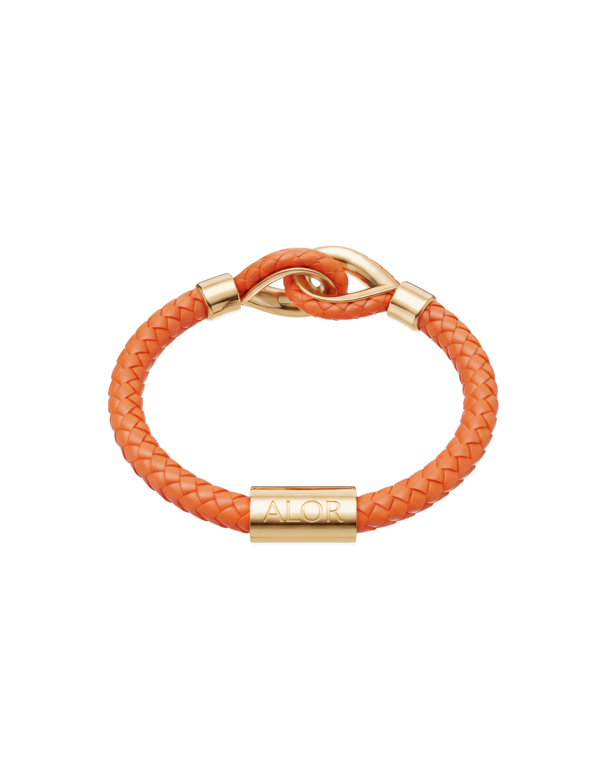 Yellow Larme Braided Leather Bangle