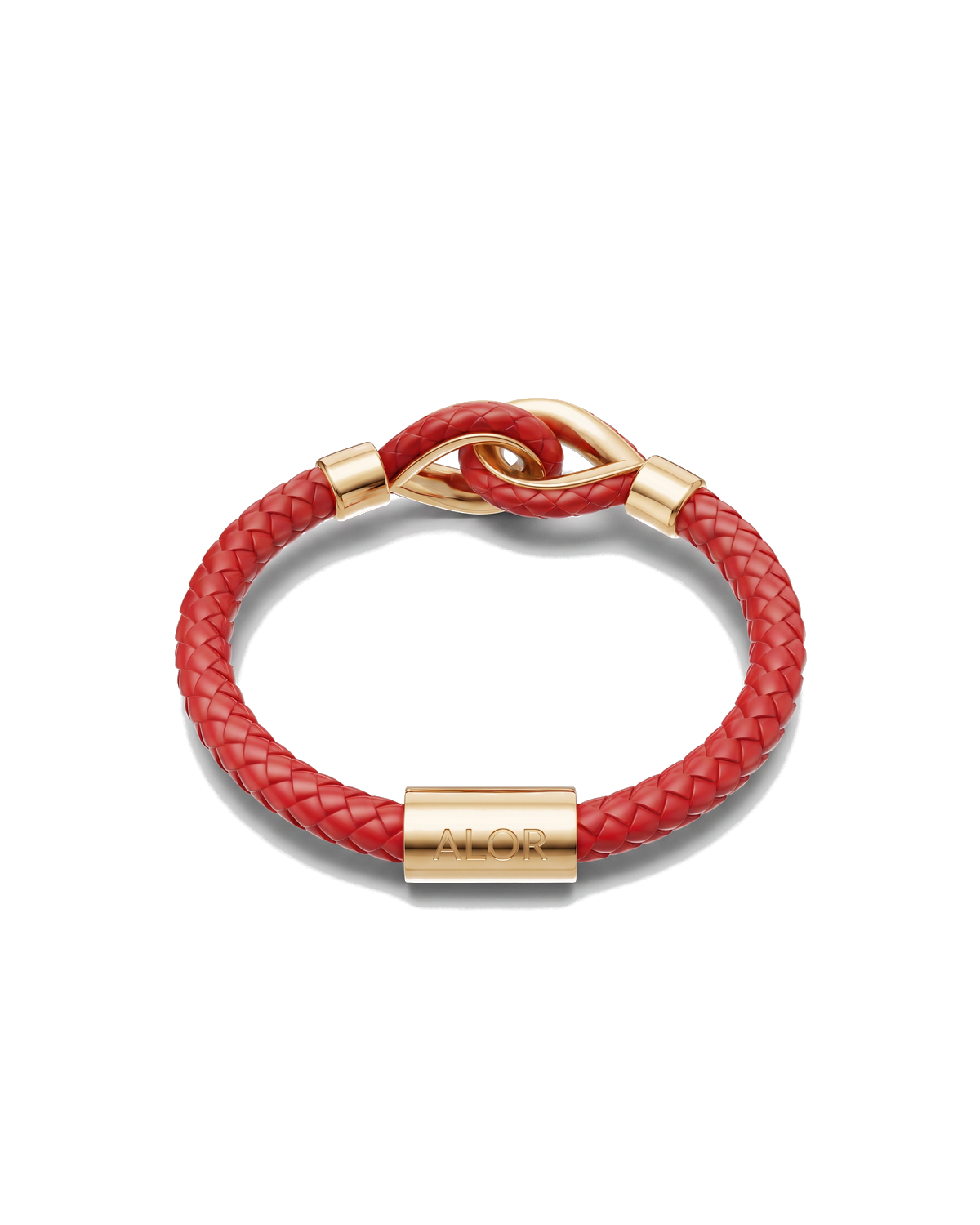 Yellow Larme Braided Leather Bangle