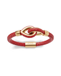 Yellow Larme Braided Leather Bangle