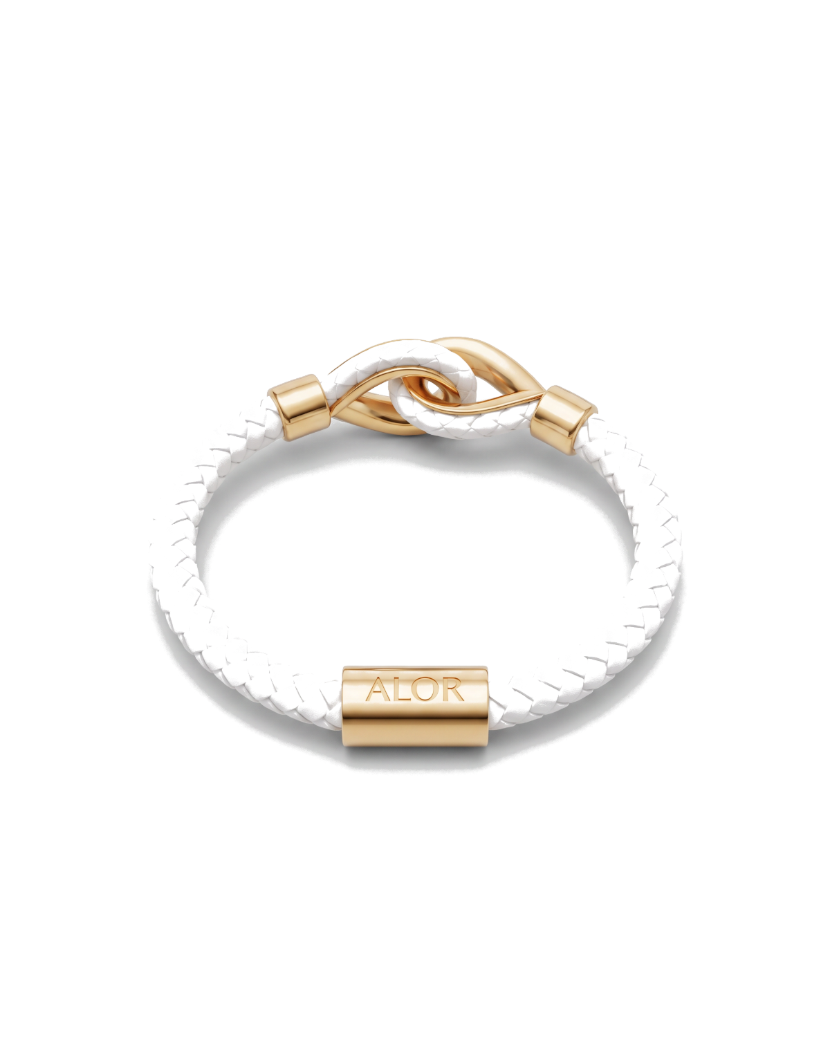 Yellow Larme Braided Leather Bangle
