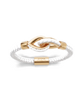 Yellow Larme Braided Leather Bangle