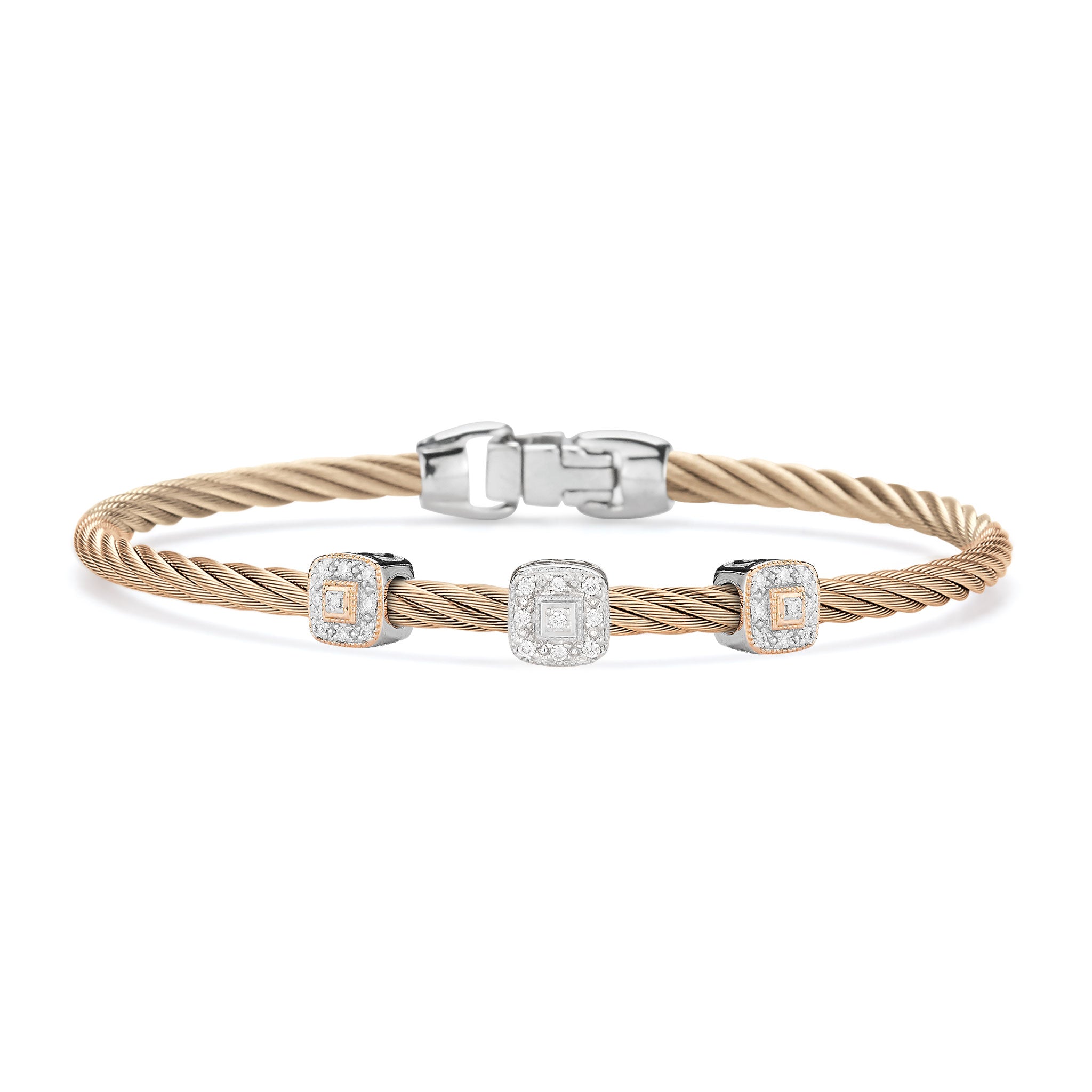 ALOR Triple Square Essential Stackable Bracelet