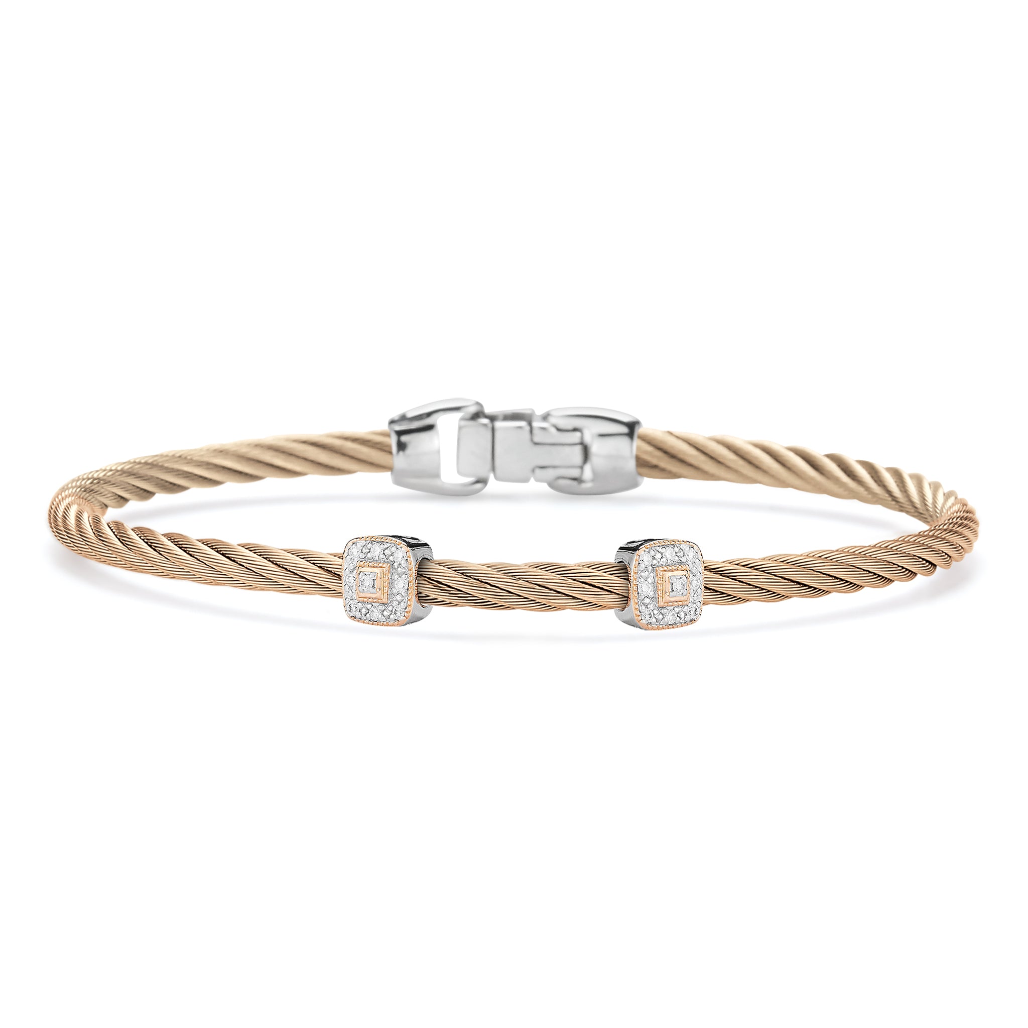 ALOR Double Square Essential Stackable Bracelet