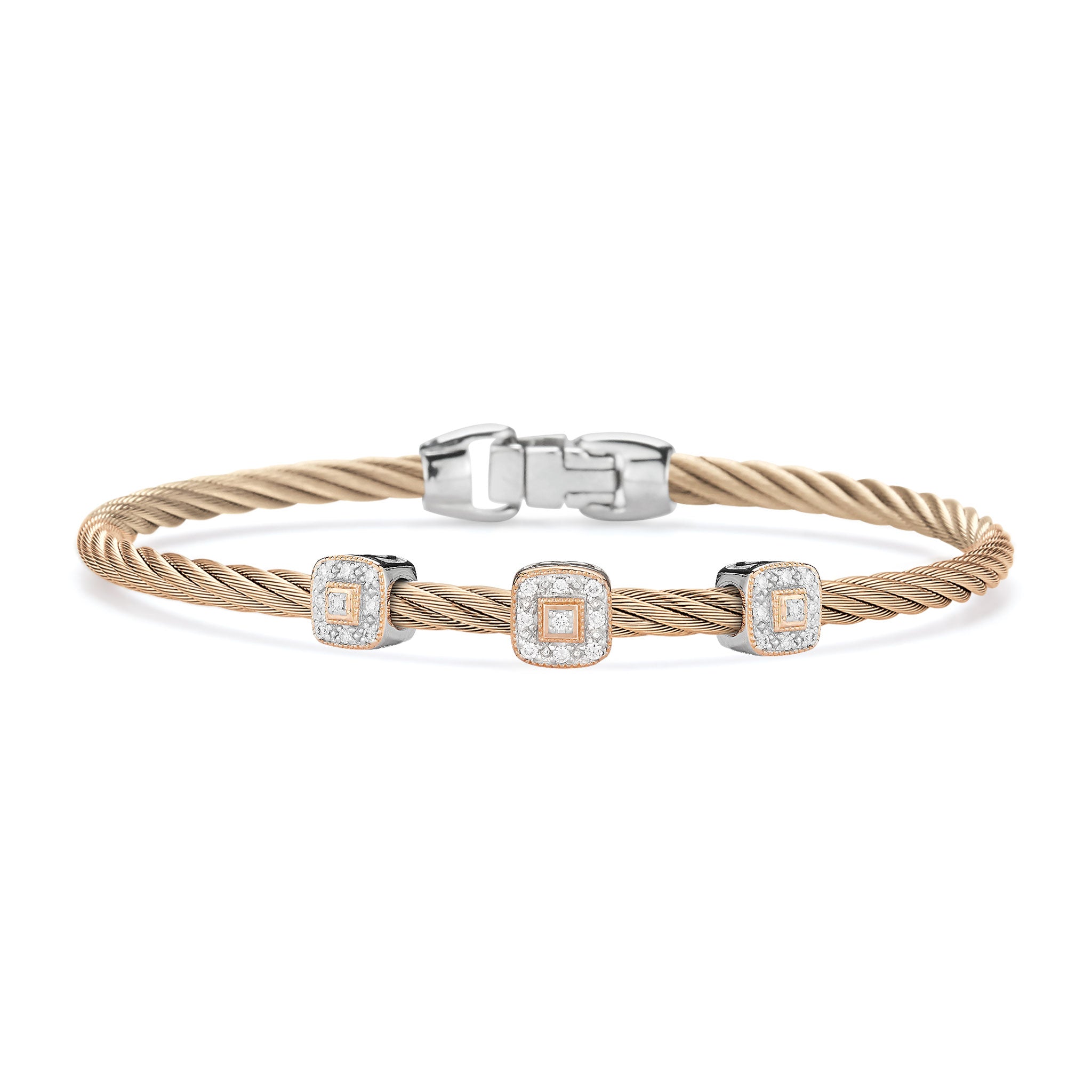 ALOR Triple Square Essential Stackable Bracelet