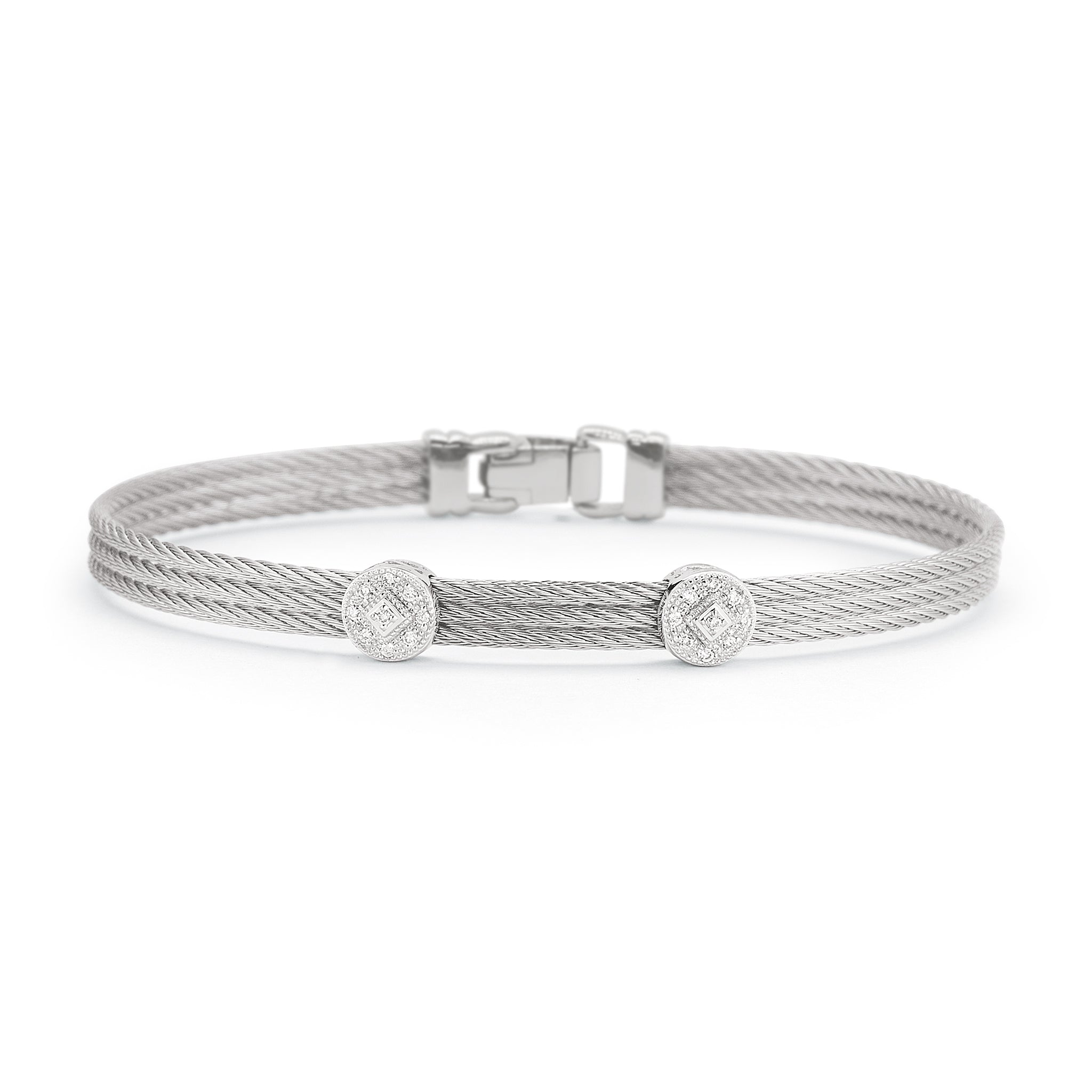 ALOR Double Round Classic Stackable Bracelet