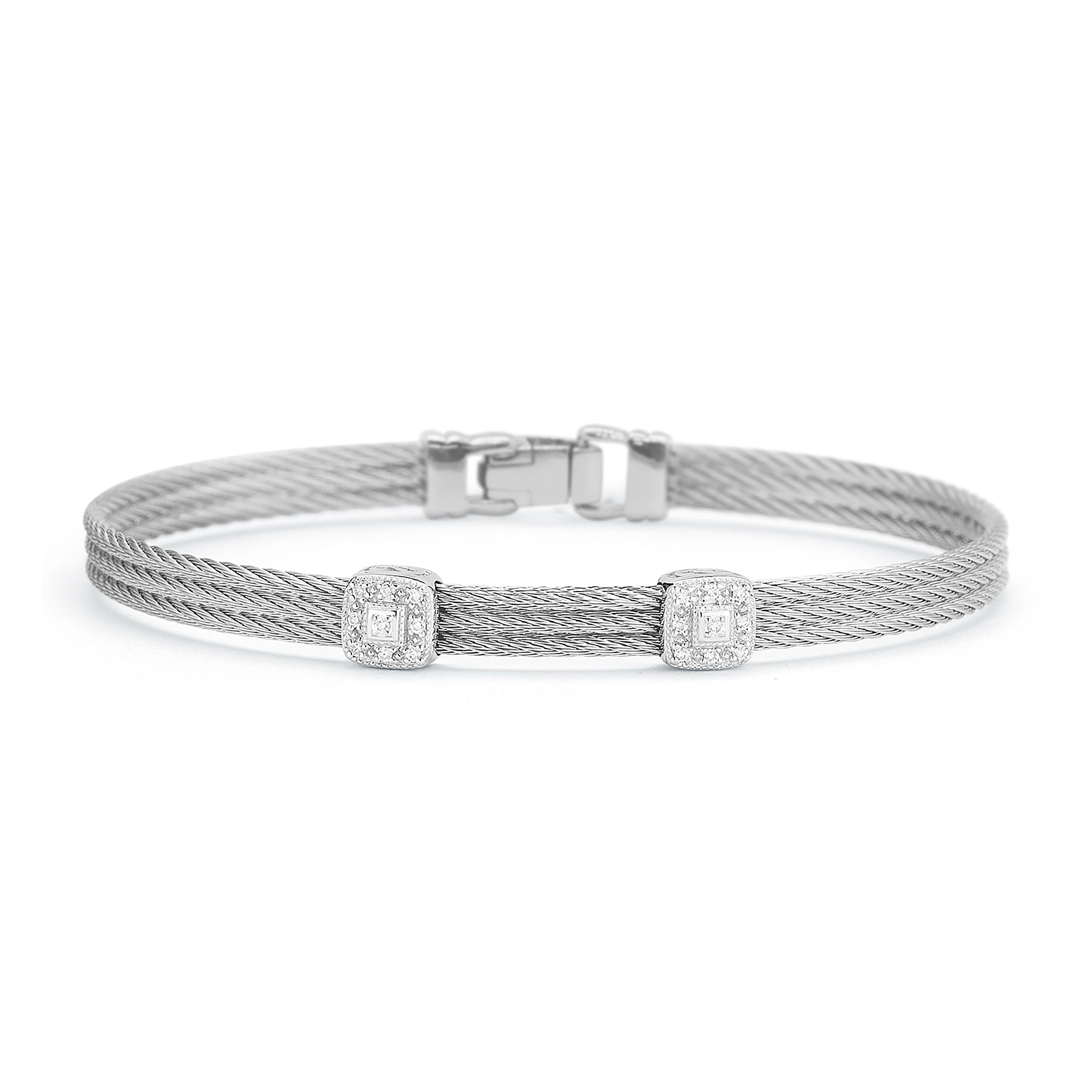 ALOR Double Square Classic Stackable Bracelet