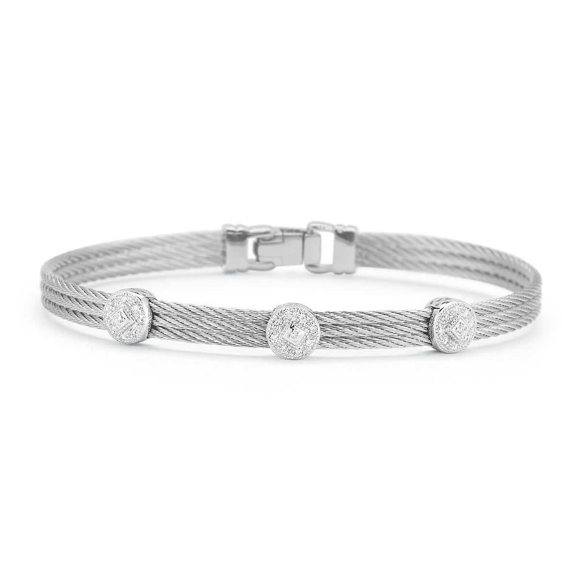 ALOR Triple Round Classic Stackable Bracelet