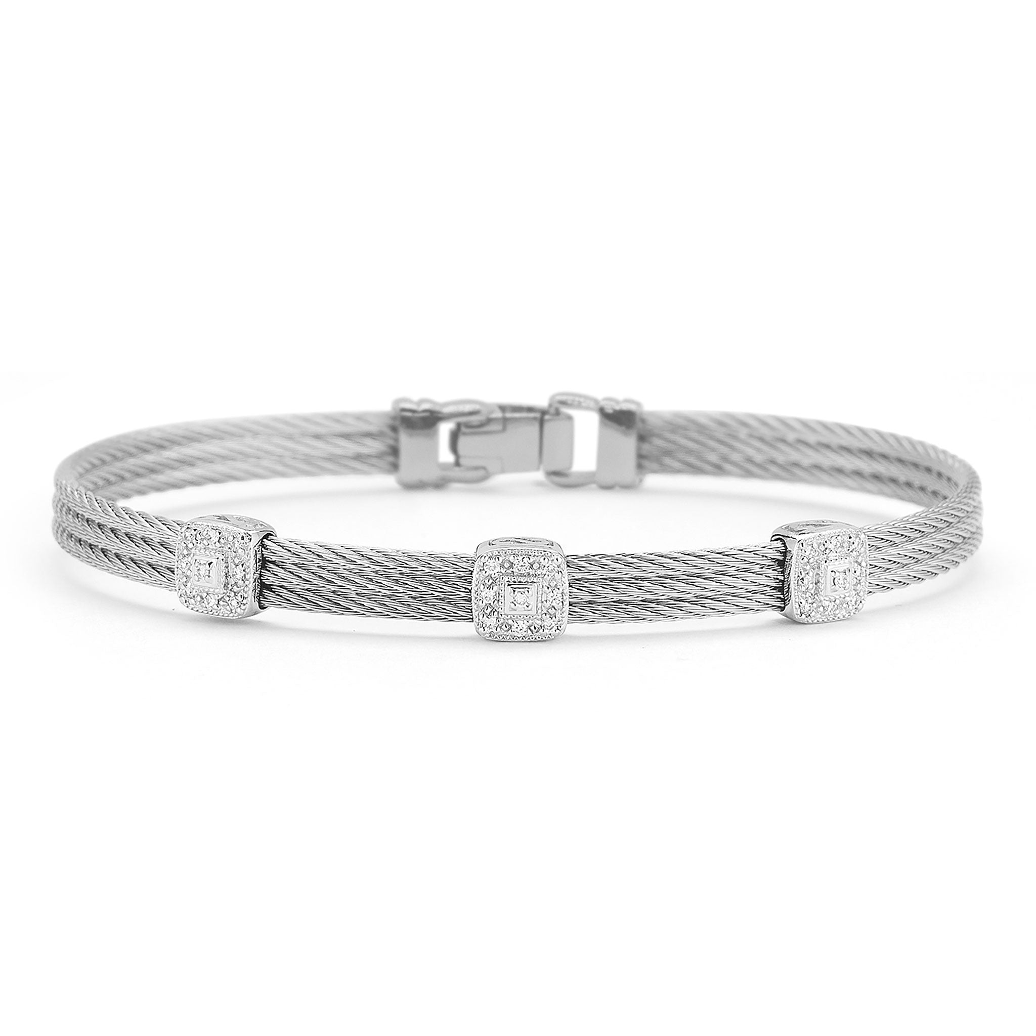 ALOR Triple Square Classic Stackable Bracelet