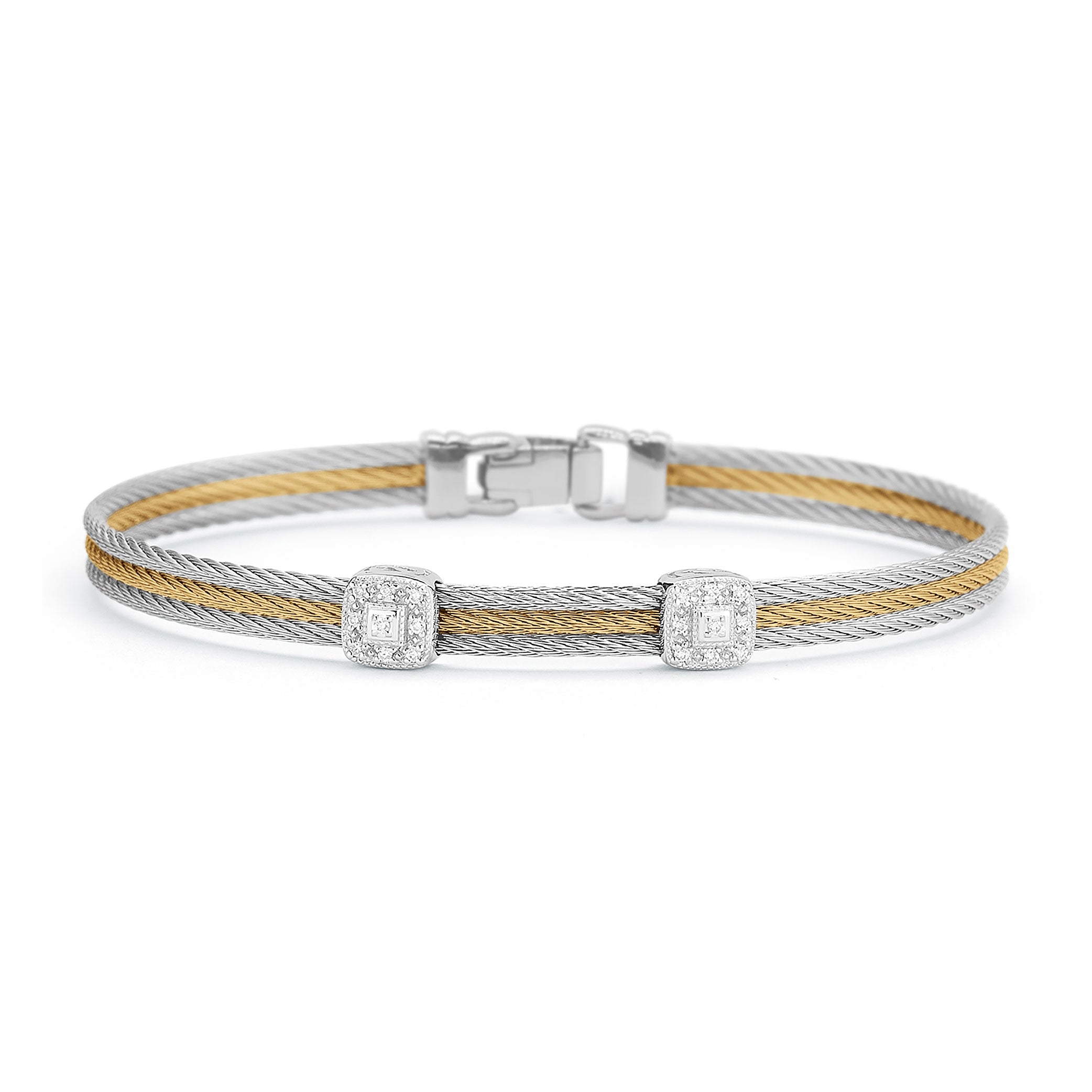 ALOR Double Square Classic Stackable Bracelet