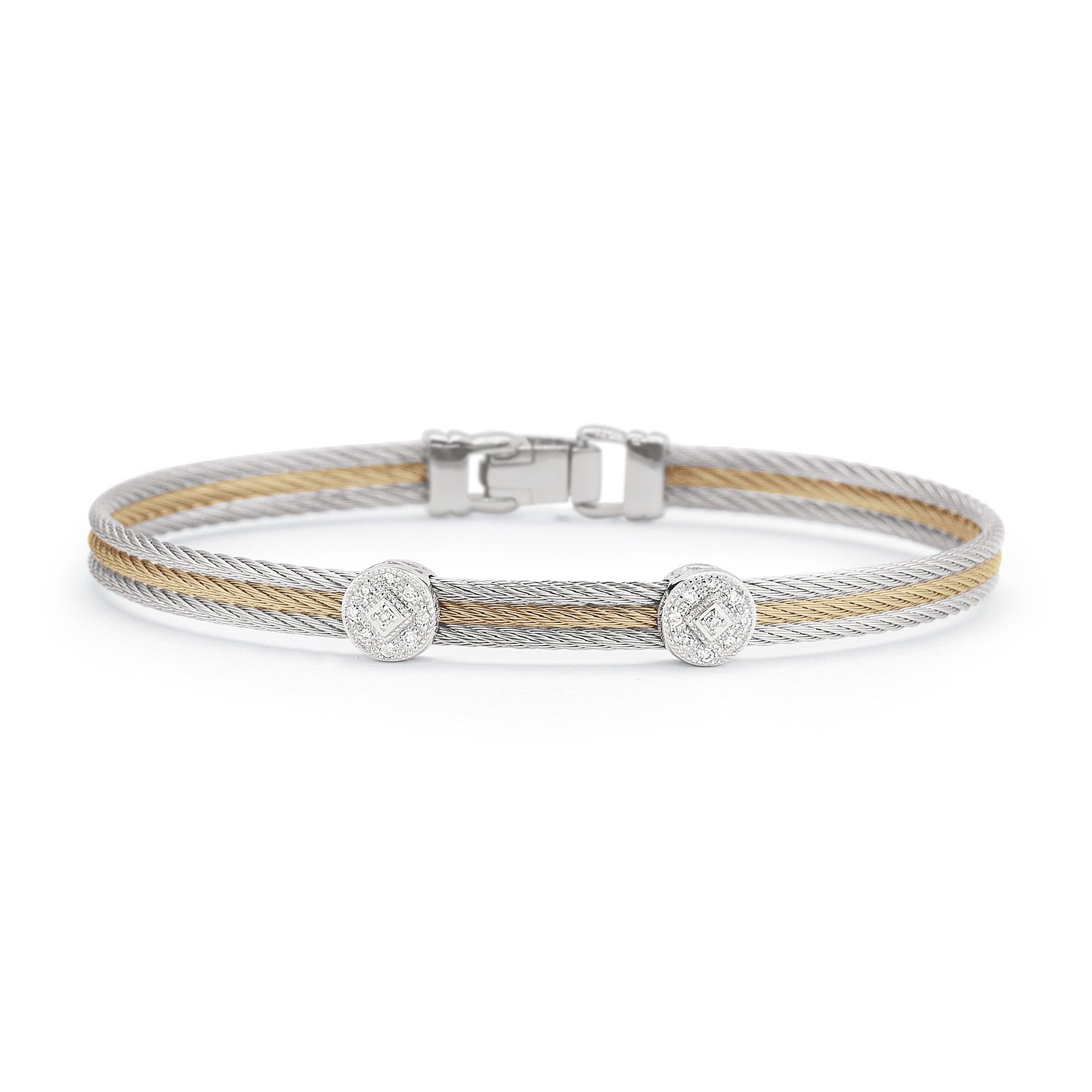 ALOR Double Round Classic Stackable Bracelet