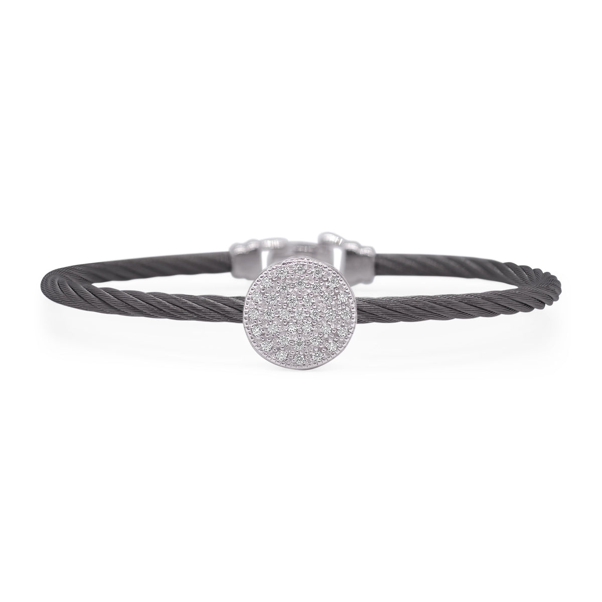 ALOR Round Disc Diamond Bangle