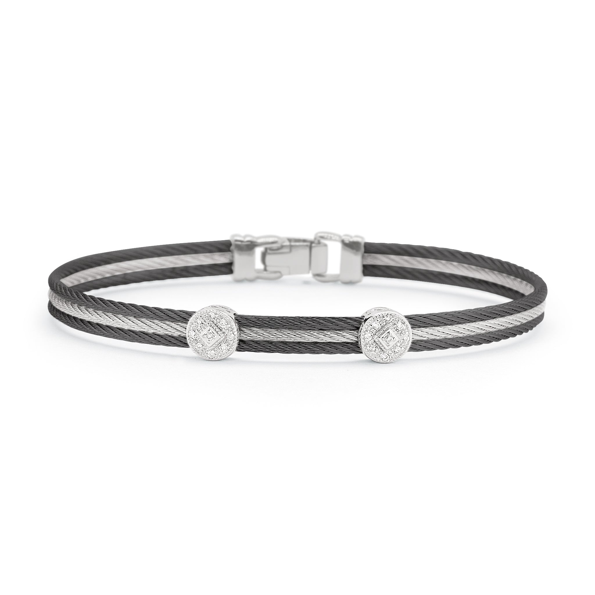 ALOR Double Round Classic Stackable Bracelet