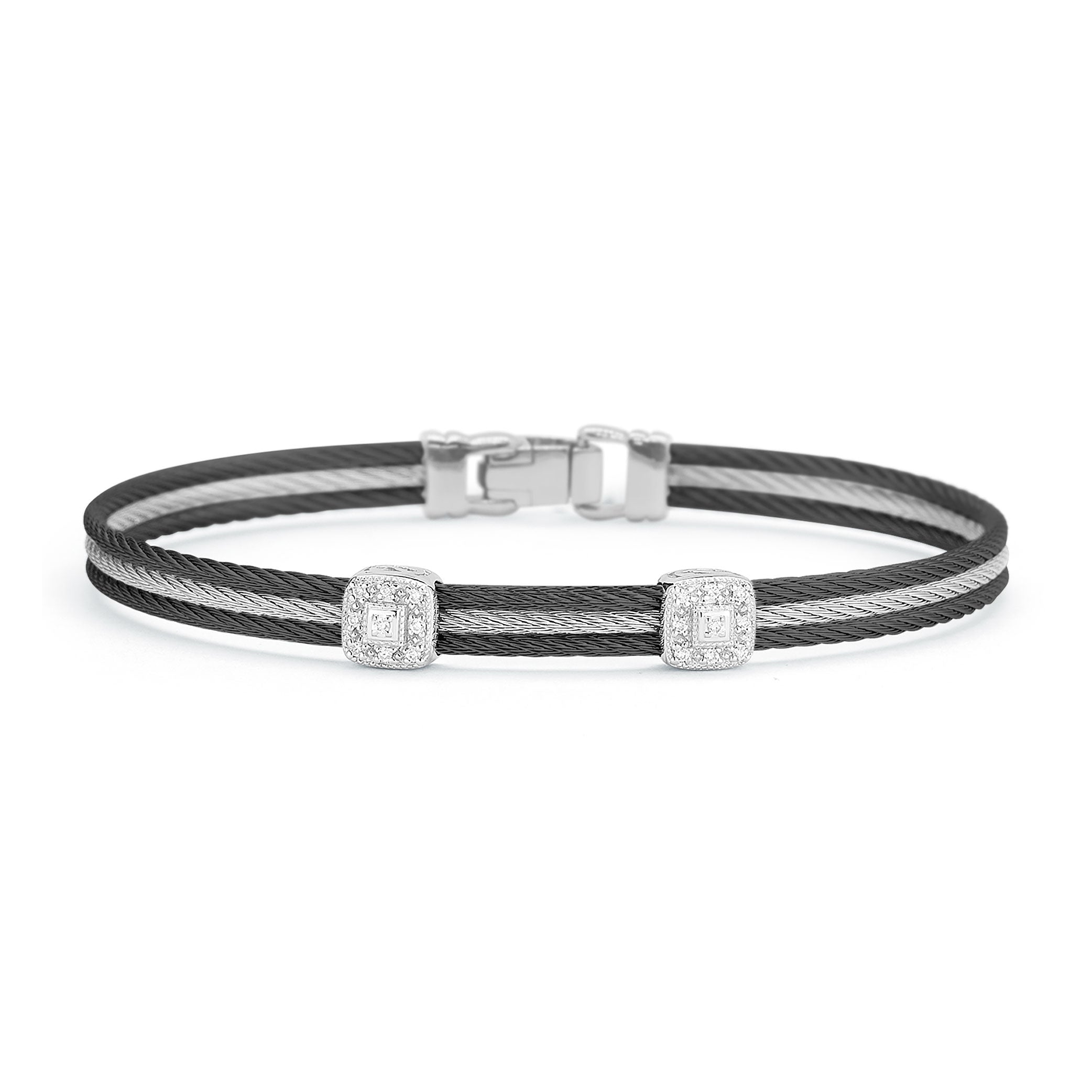 ALOR Double Square Classic Stackable Bracelet