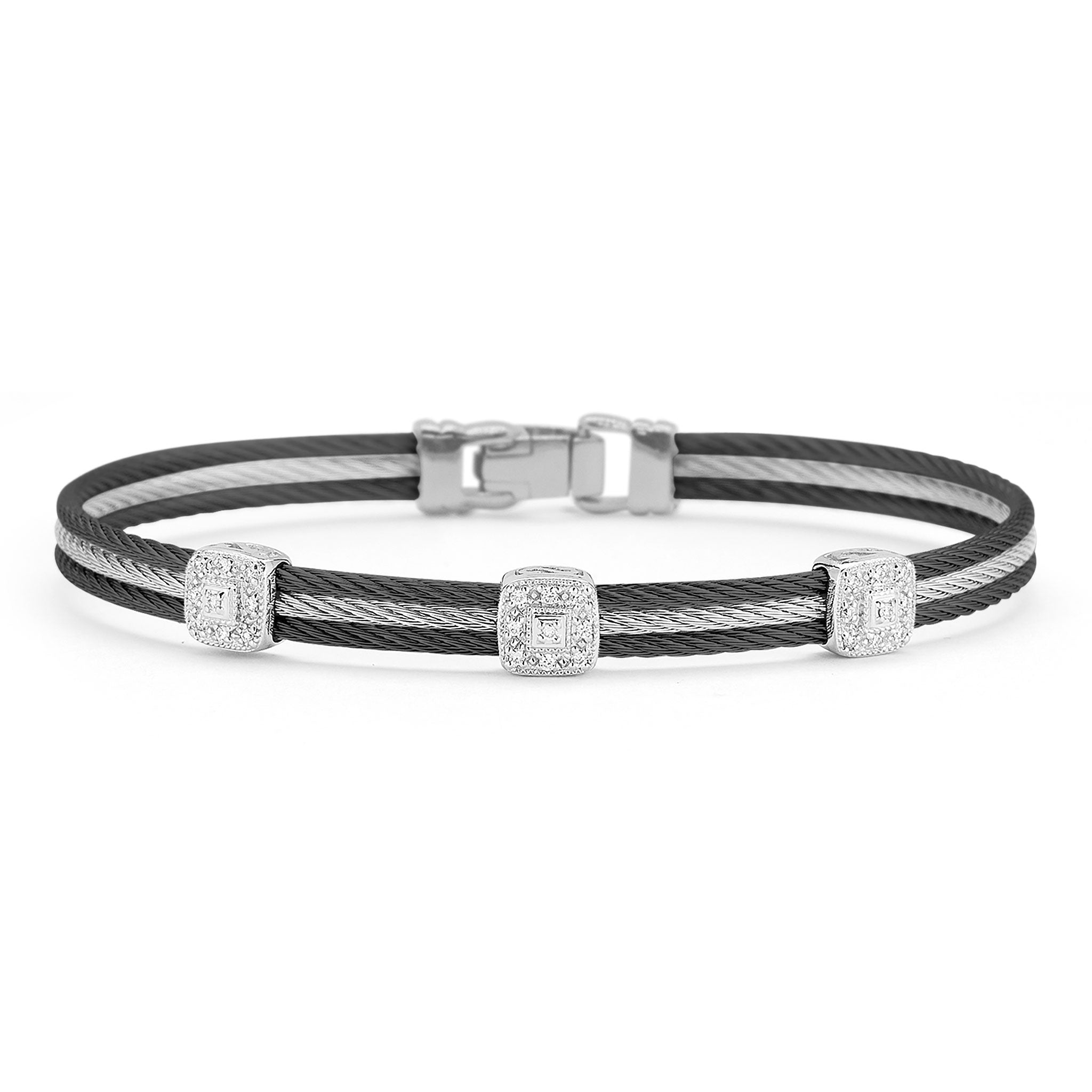 ALOR Triple Square Classic Stackable Bracelet