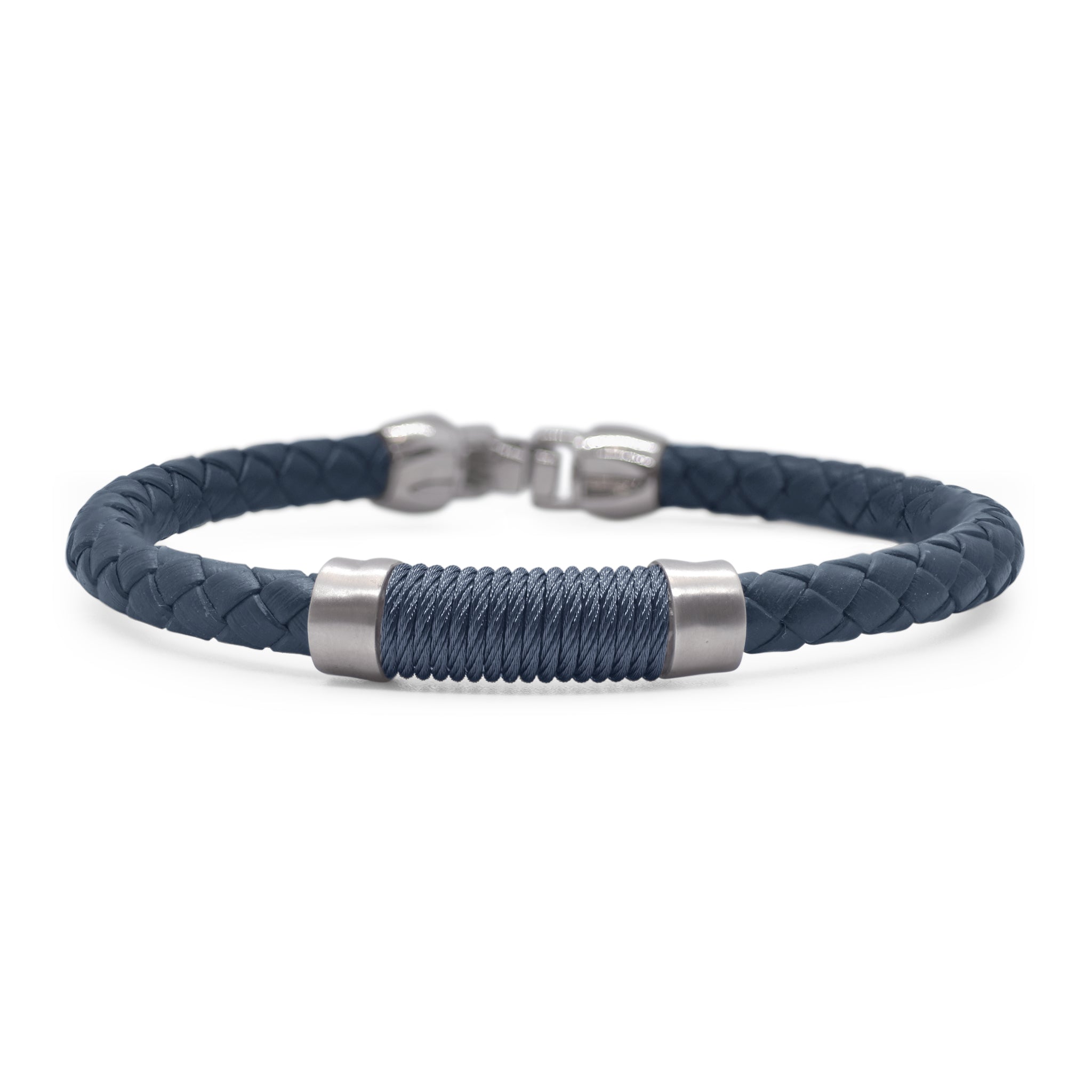 ALOR Men's Leather & Twisted Cable Bracelet