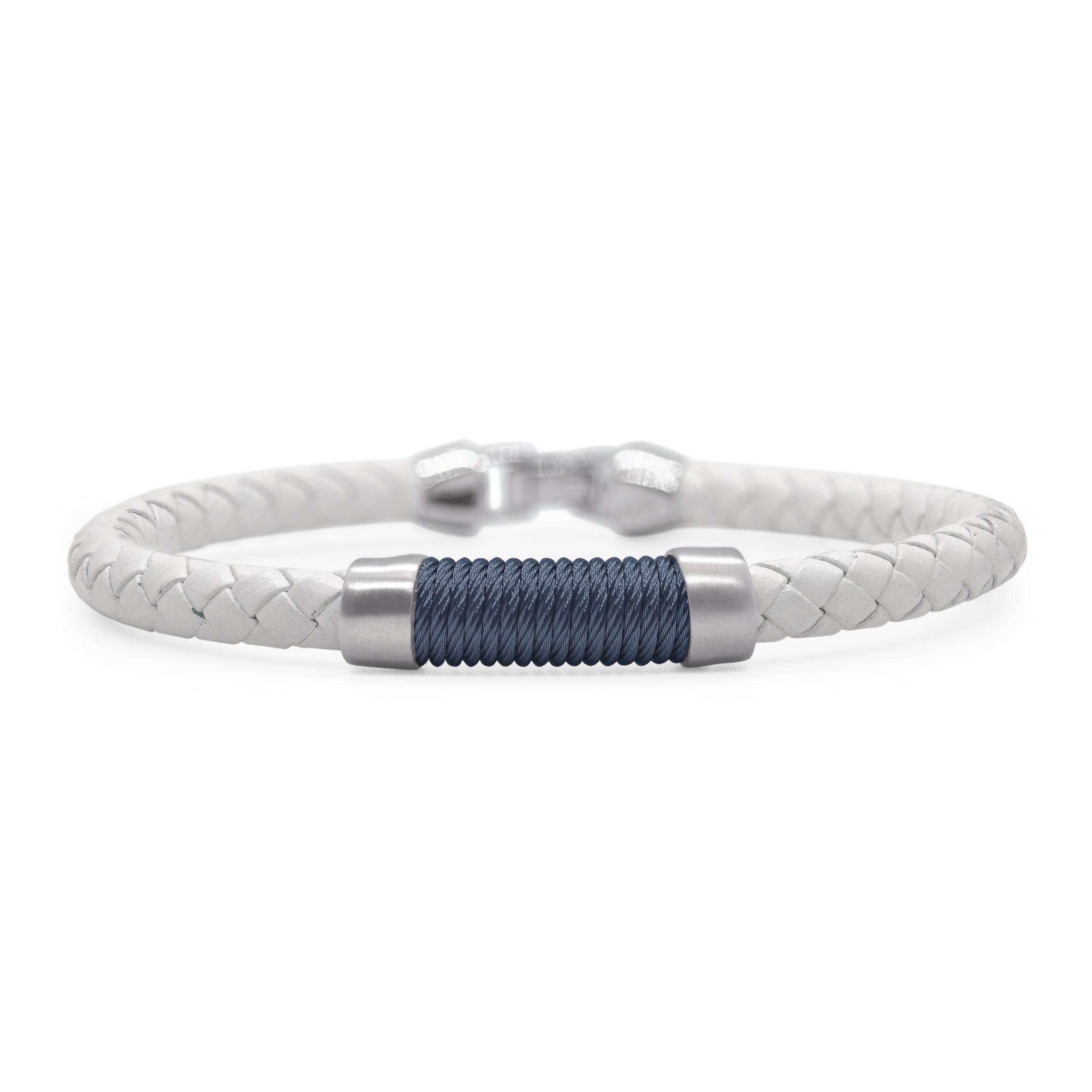 ALOR Men's Leather & Twisted Cable Bracelet