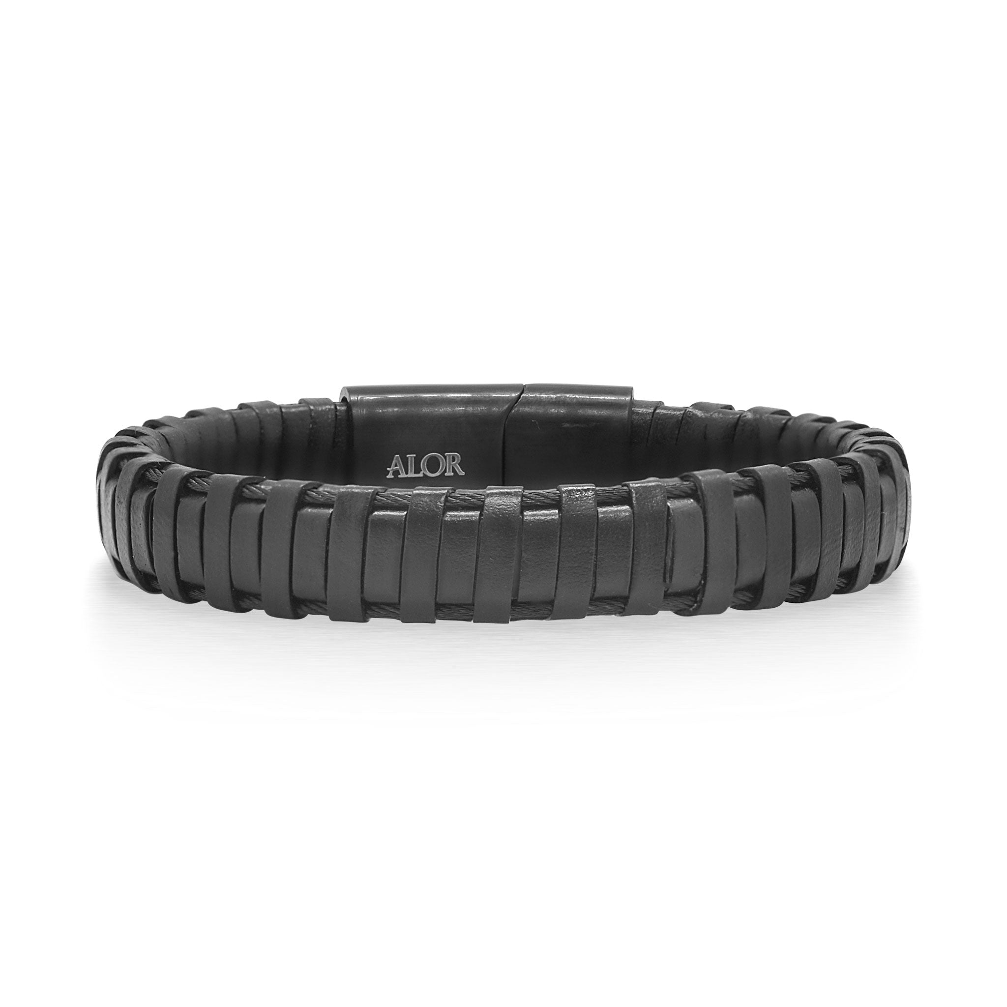 ALOR Men's Leather Wrapped Bracelet