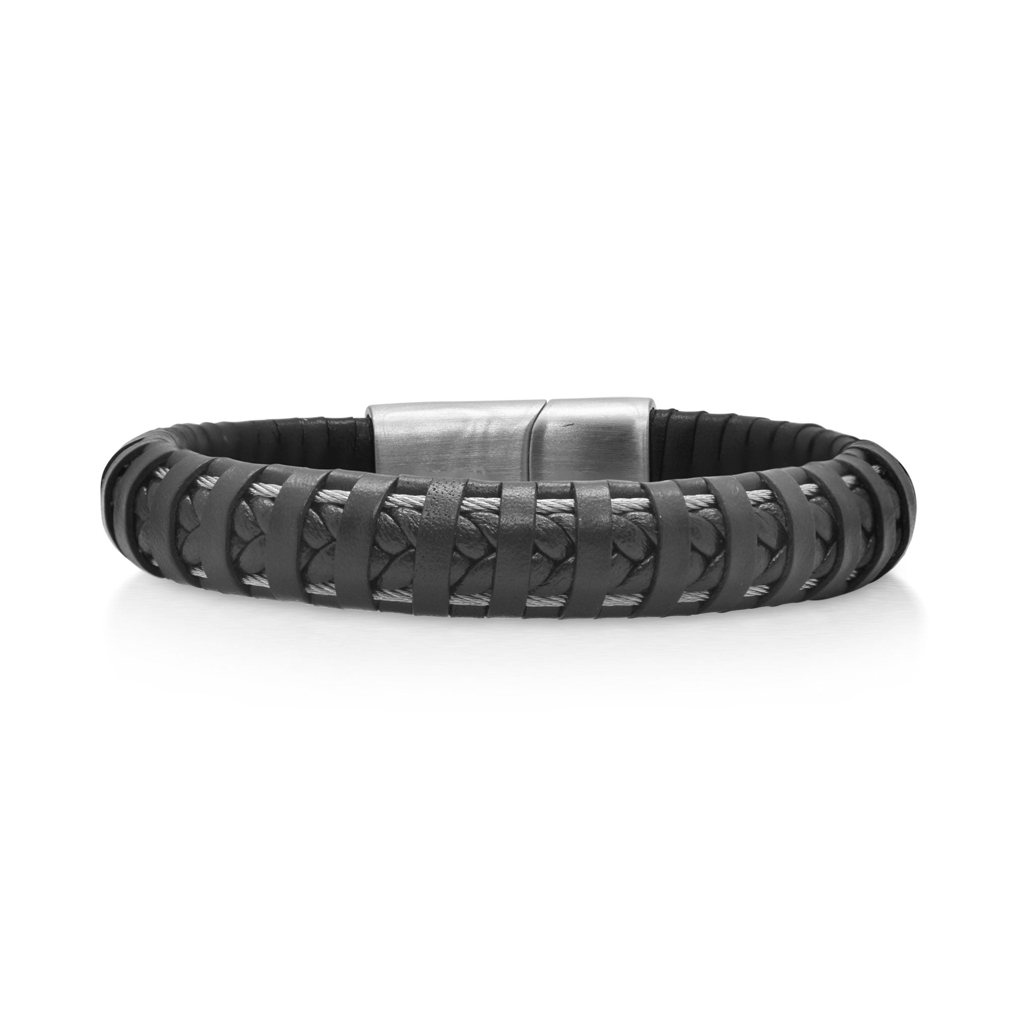 ALOR Men's Leather Wrapped Bracelet