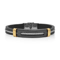 ALOR Men's Rubber Accent Bracelet