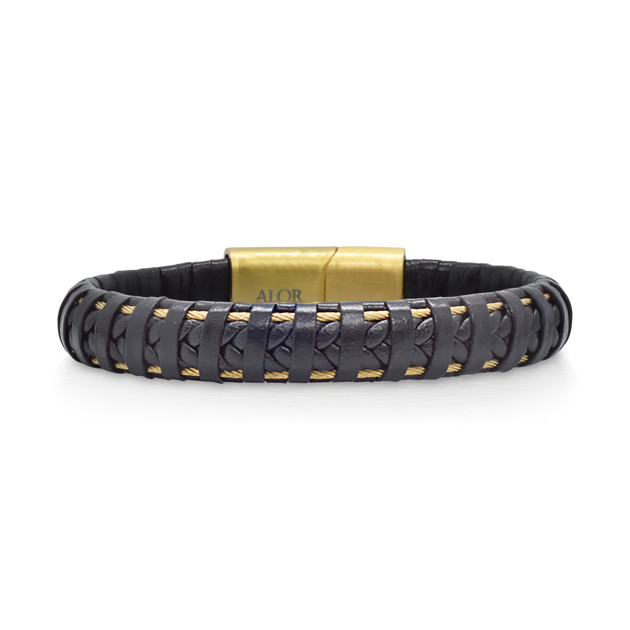 ALOR Men's Leather Wrapped Bracelet