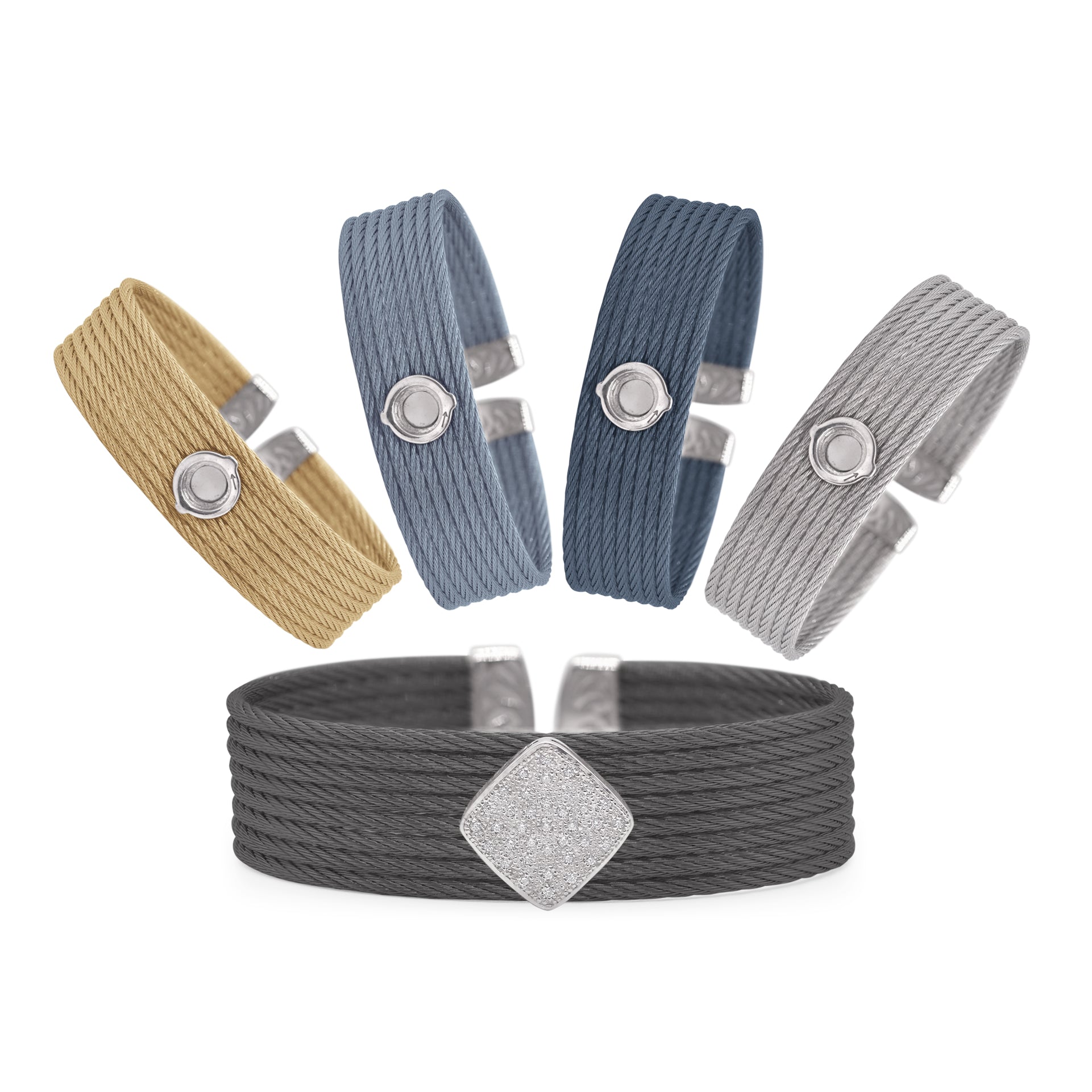 ALOR Set of 5 Interchangeable Square Station Cuffs