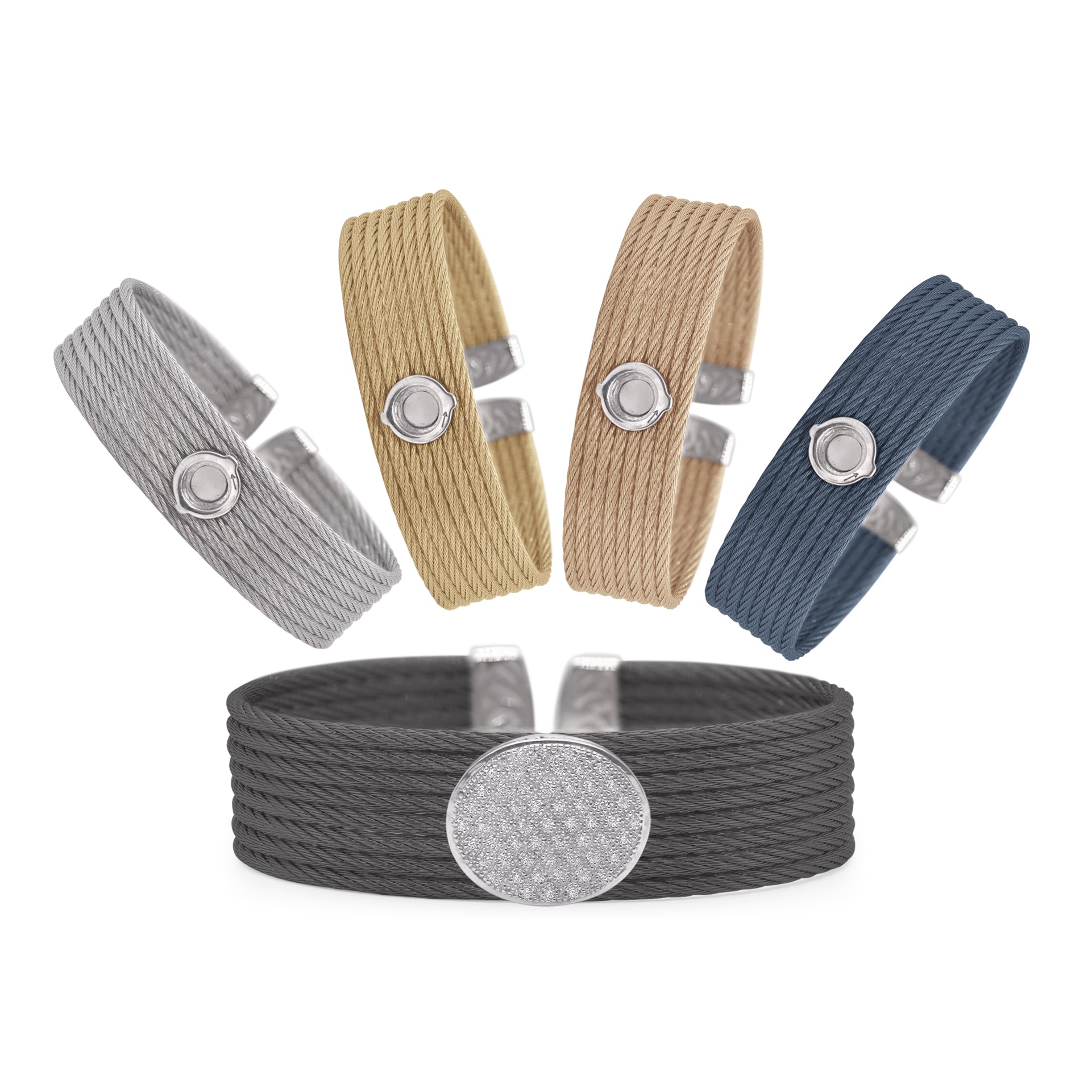 ALOR Set of 5 Interchangeable Round Station Cuffs