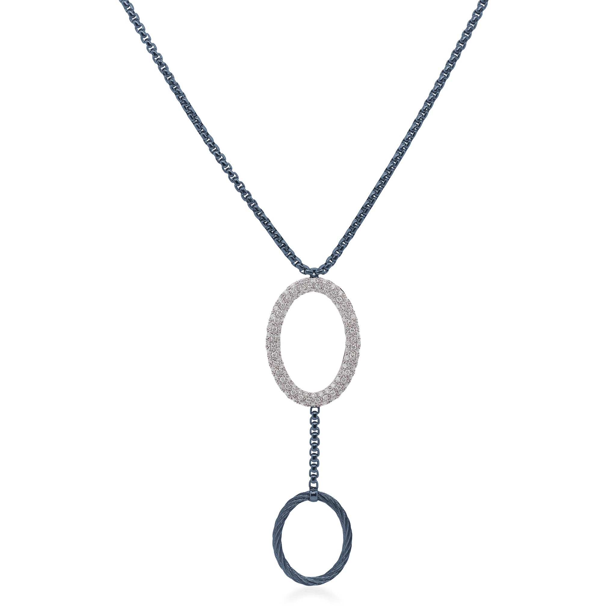 ALOR Oval Lariat Necklace