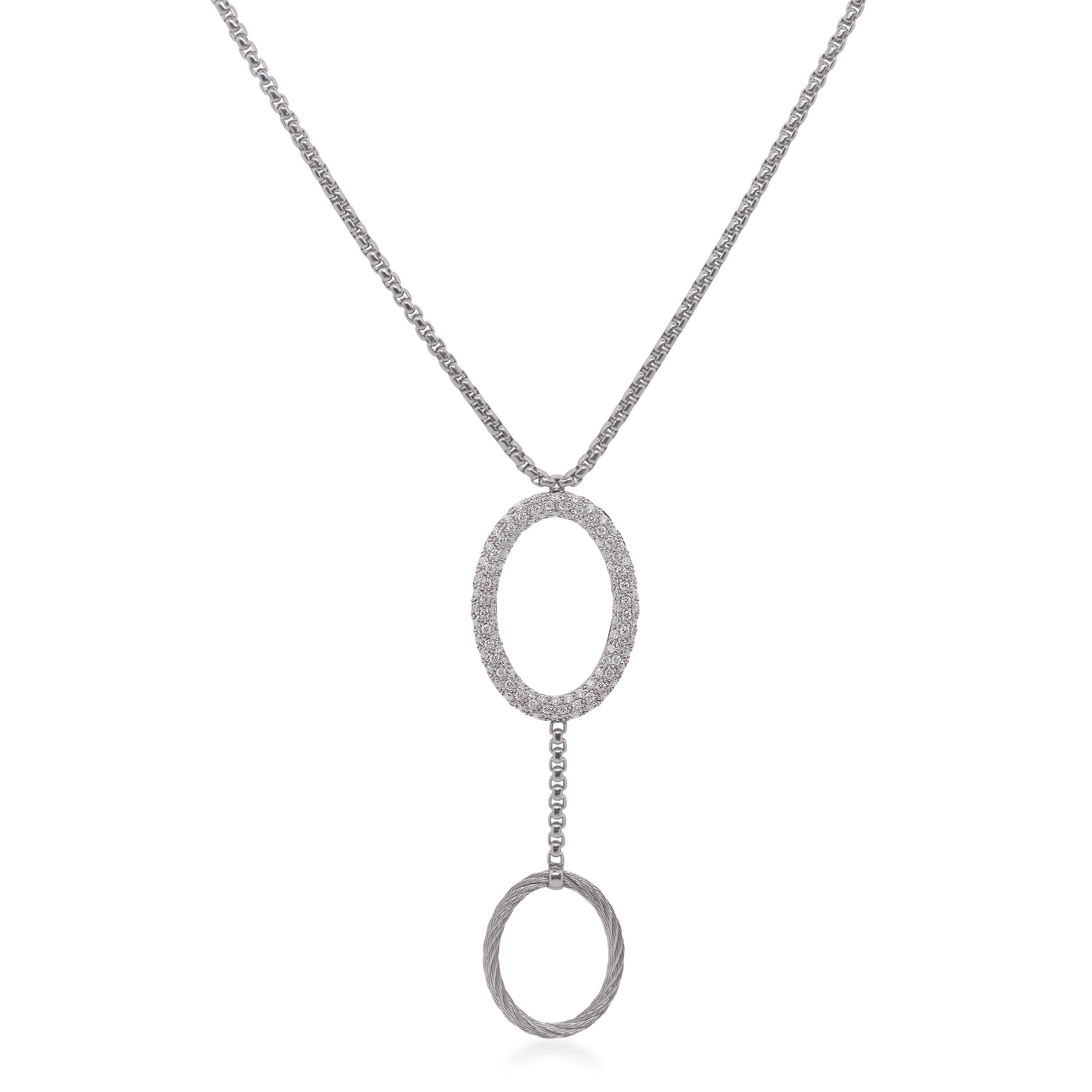 ALOR Oval Lariat Necklace