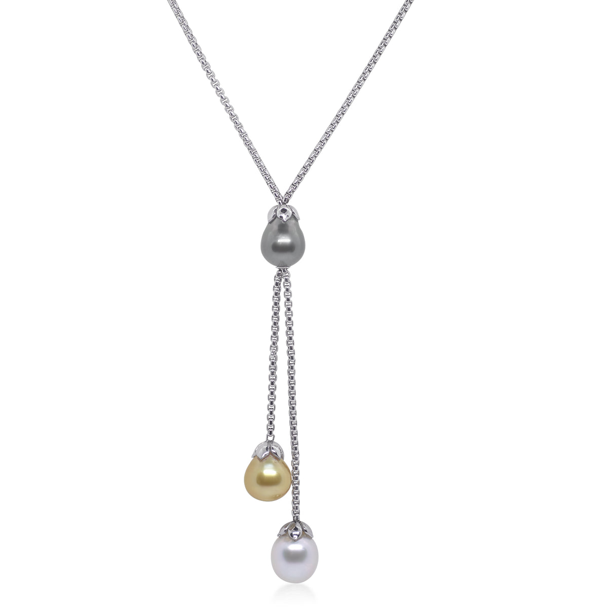 ALOR Pearl Lariat Necklace