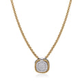 ALOR Square Pave Double Frame Necklace