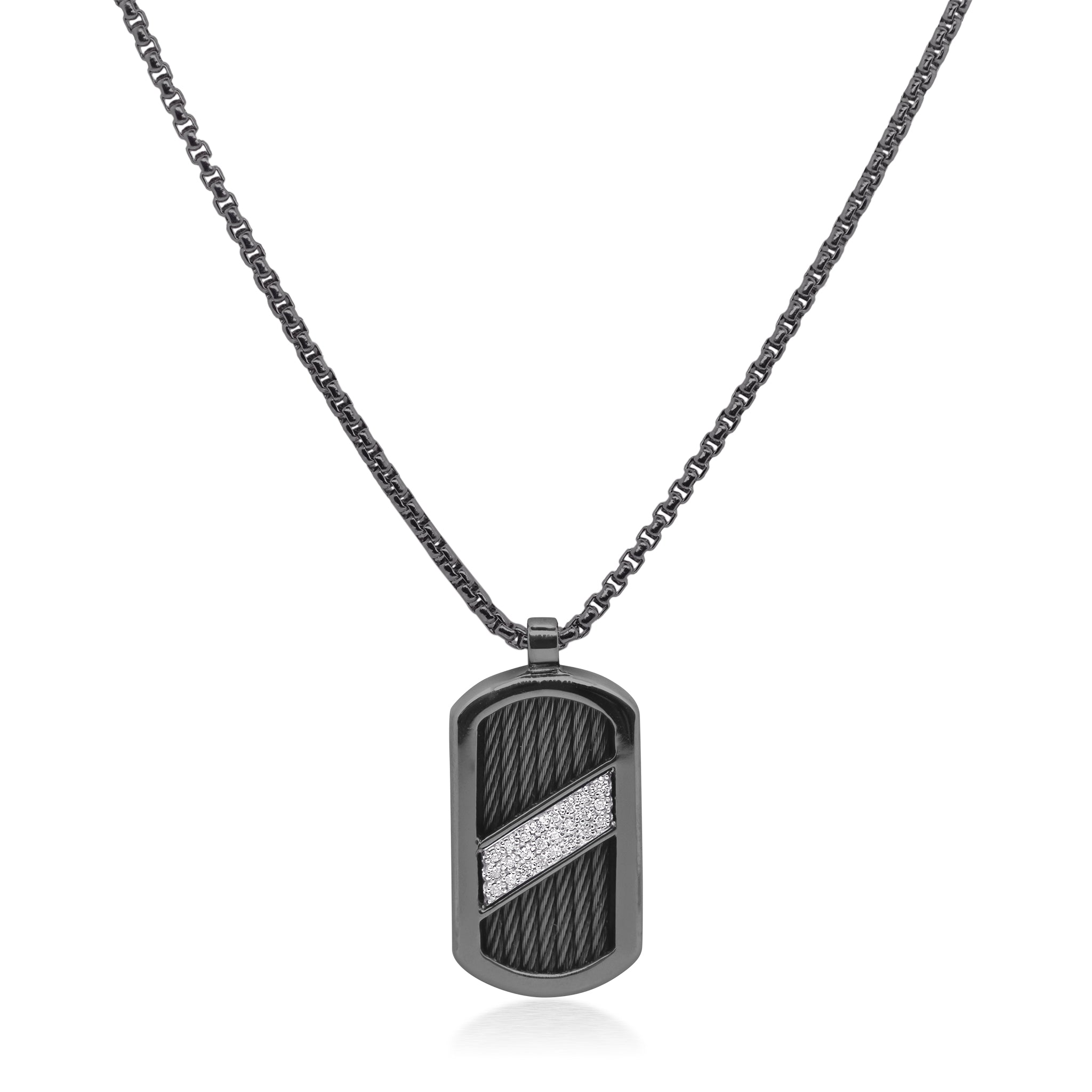 ALOR ID Tag Sash Necklace