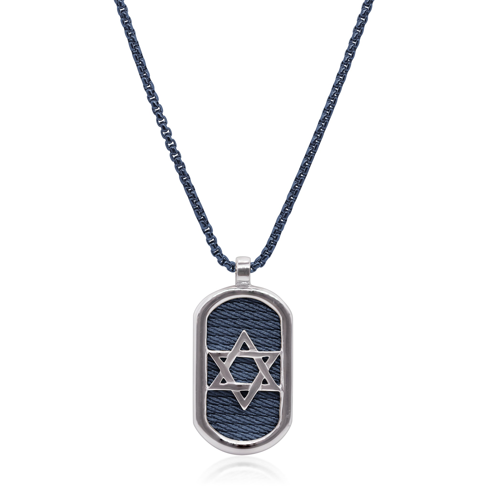 ALOR Star of David ID Tag Necklace