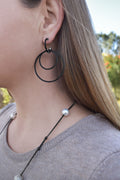 ALOR Triple Drop Hoop Earrings