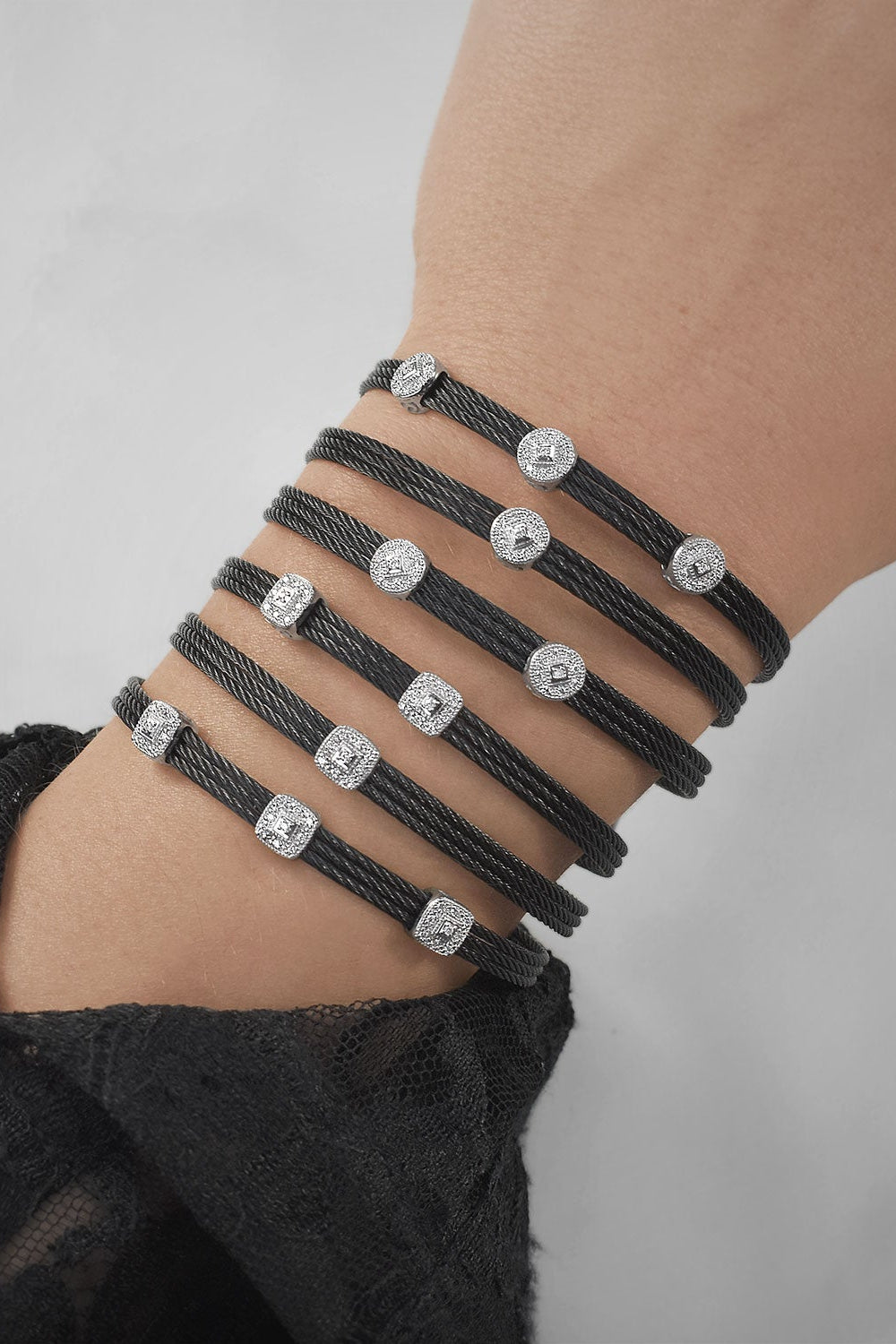 ALOR Triple Round Classic Stackable Bracelet