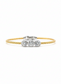 ALOR DAY DIAMOND 3-STONE BANGLE