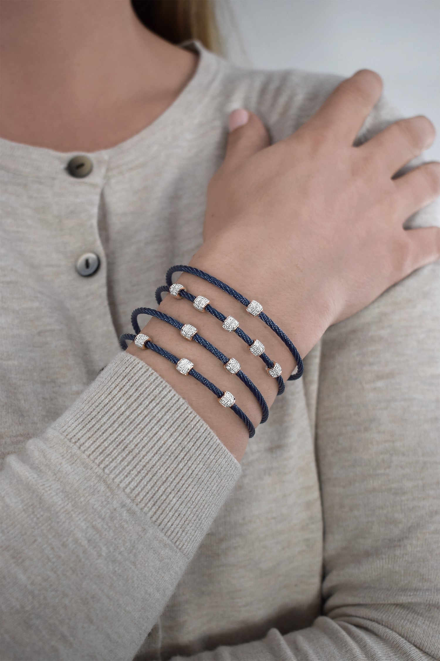 ALOR Triple Barrel Stackable Bracelet