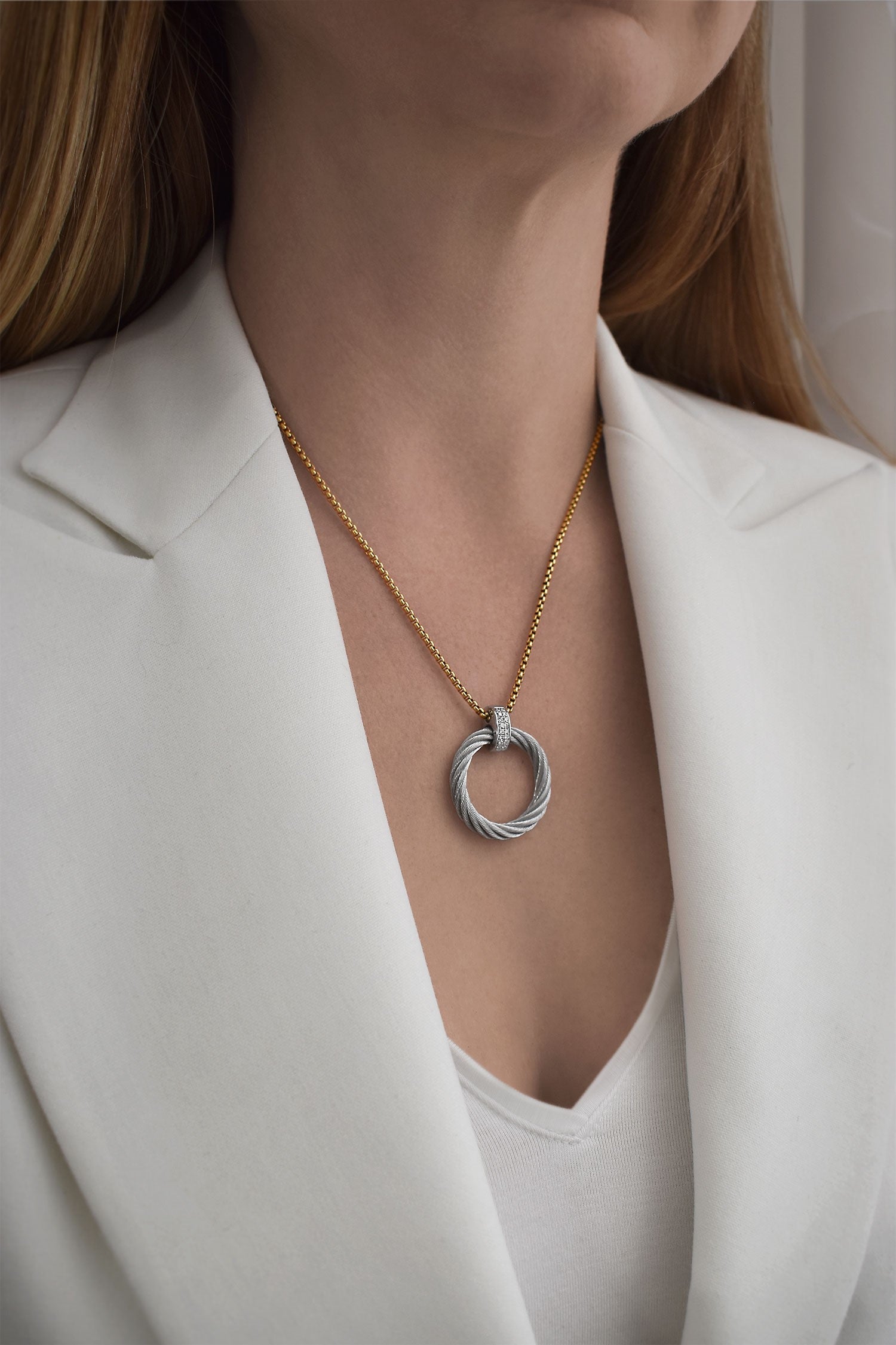 ALOR Open Circle Necklace