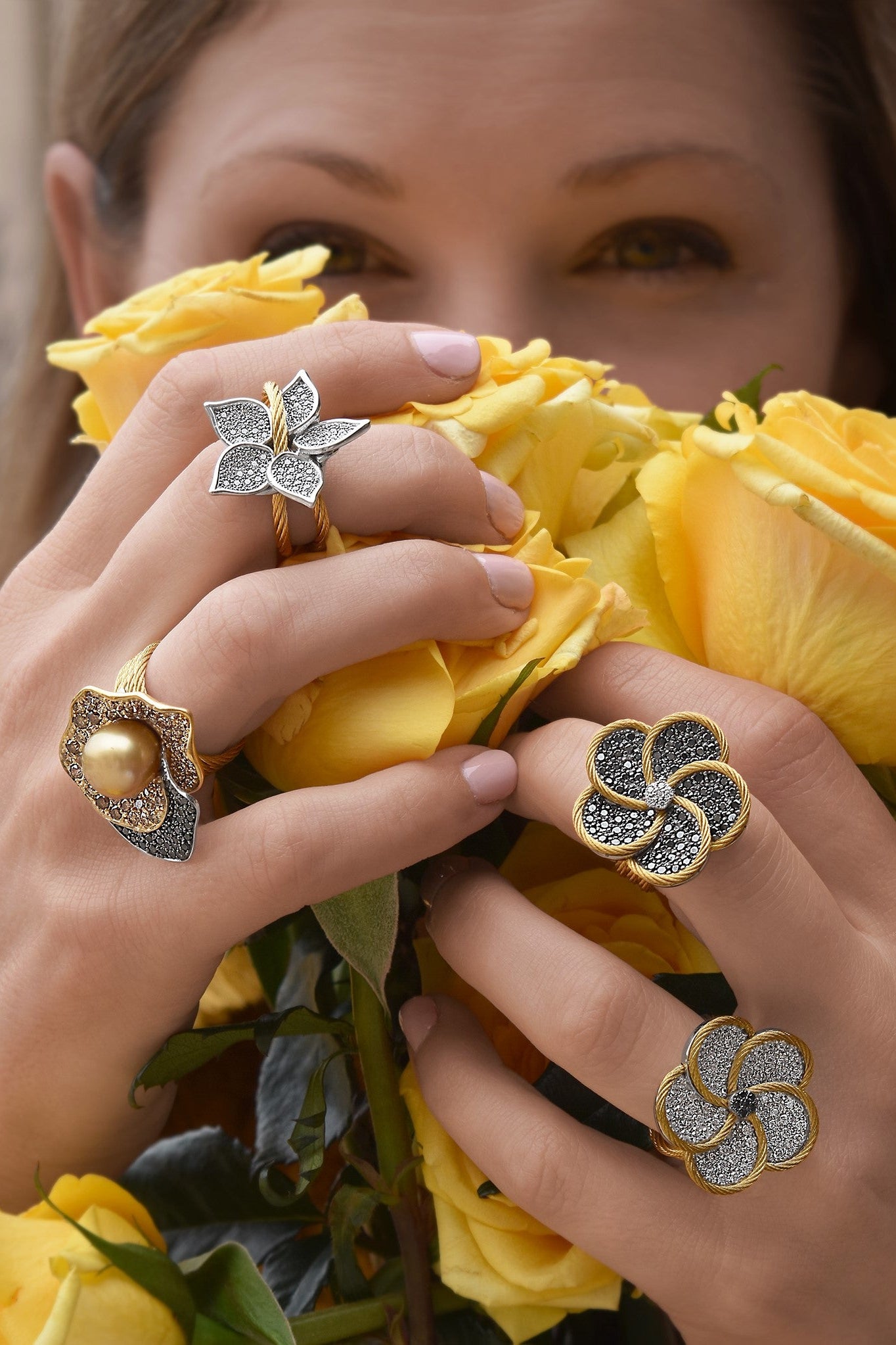 ALOR Forget-Me-Not Flower Ring