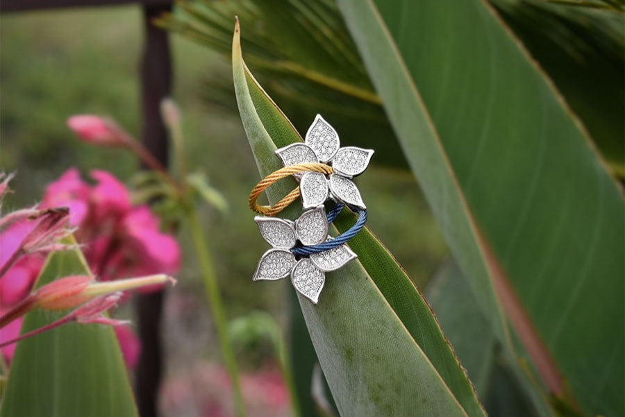 ALOR Vine Flower Ring