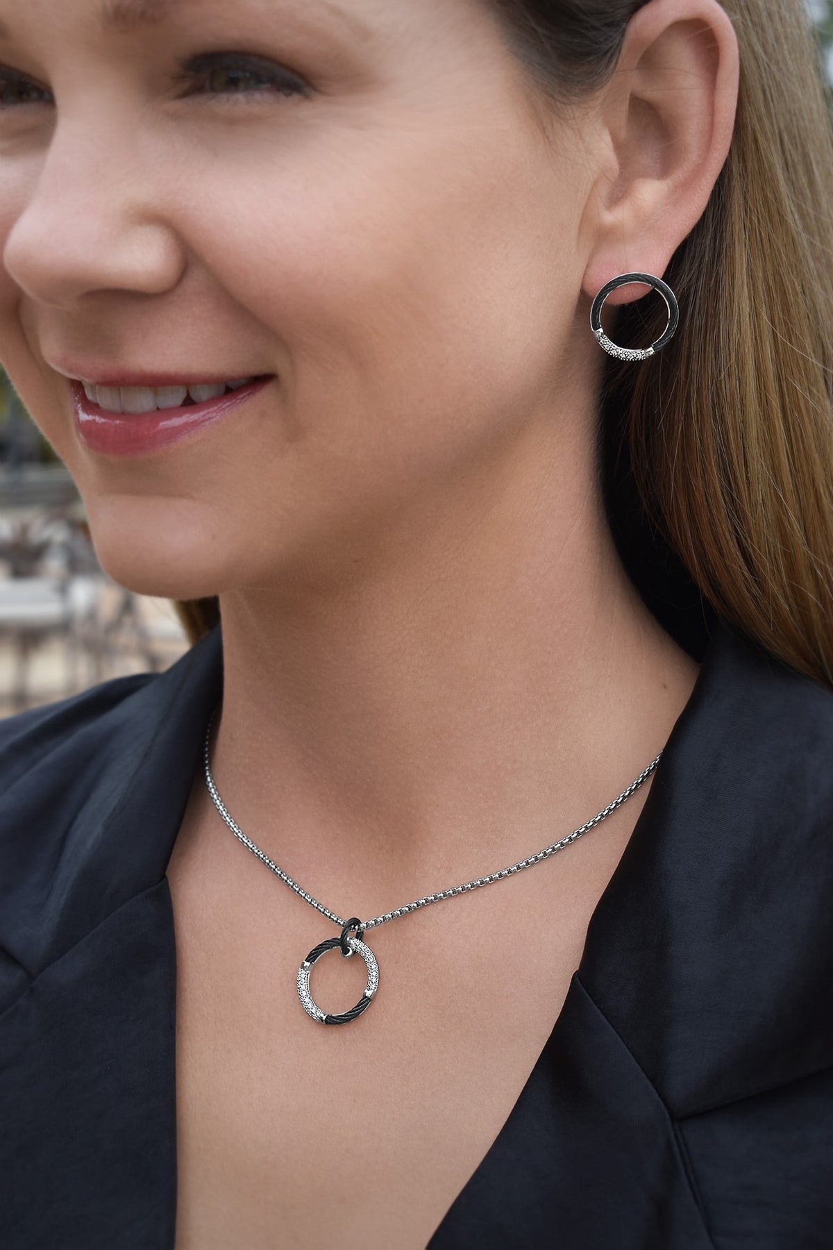 ALOR Open Circle Necklace