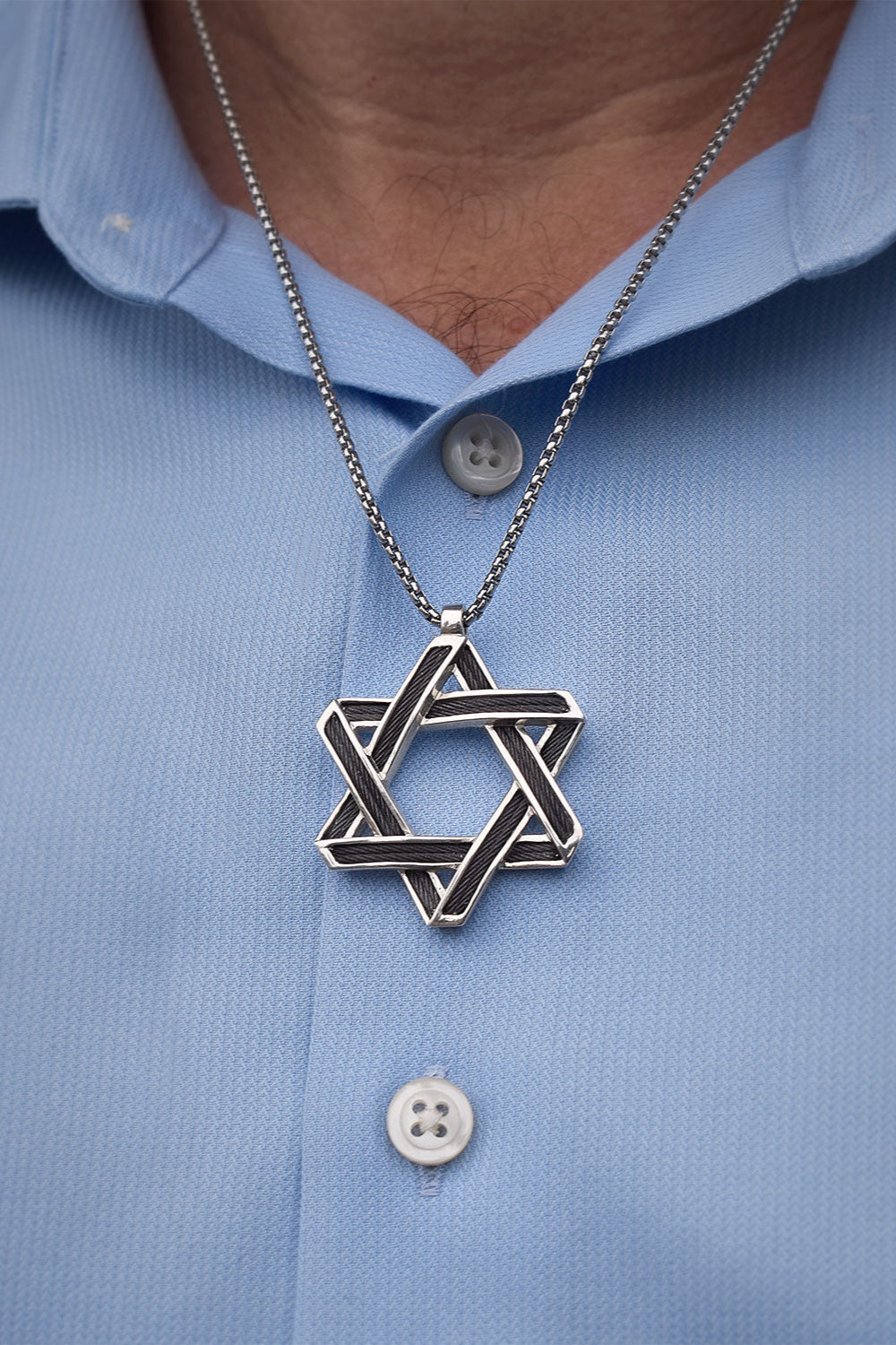 ALOR 35mm Star of David Necklace