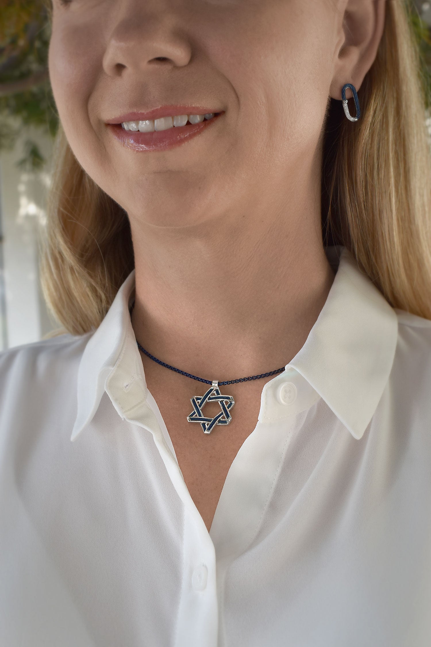 ALOR 25mm Star of David Necklace