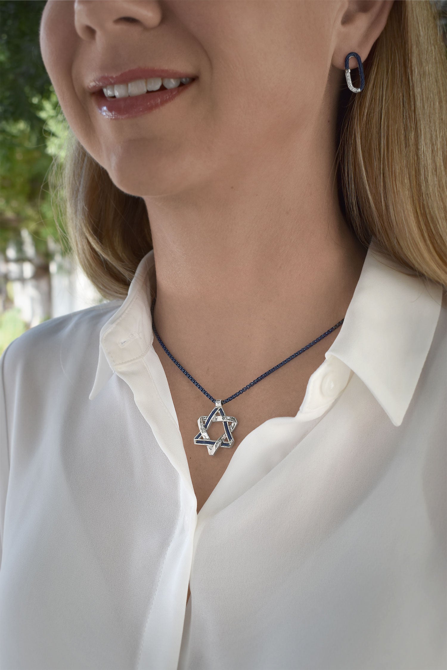 ALOR 25mm Star of David Necklace