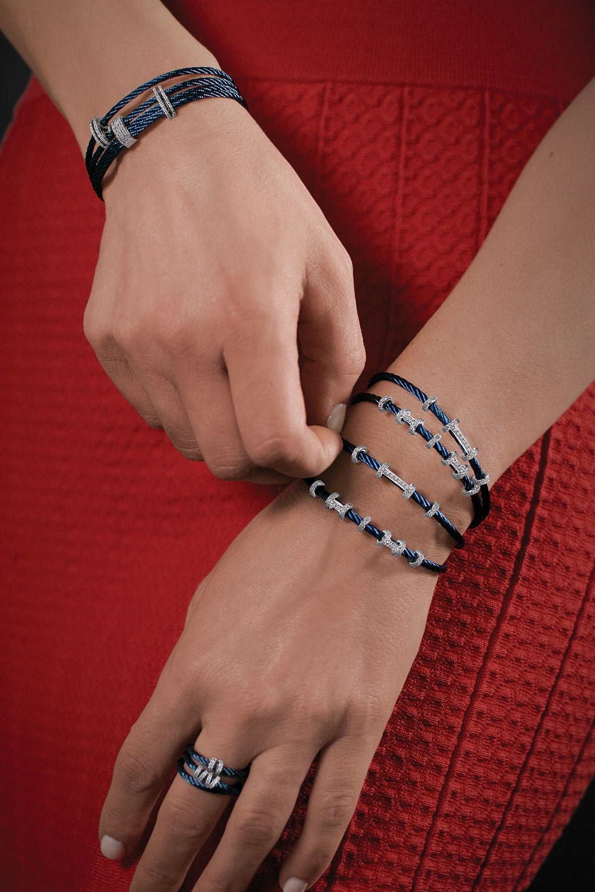 ALOR Multi Halo Band Ring