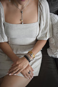ALOR Pearl Lariat Necklace
