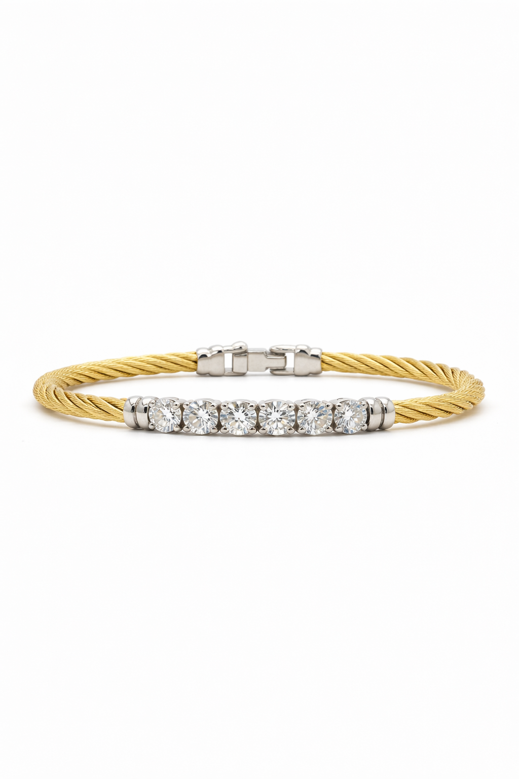 ALOR DAY DIAMOND 6-STONE LINE BANGLE