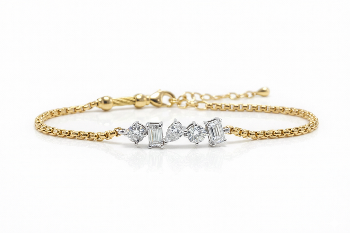 ALOR MIXED SHAPES CHAIN BRACELET