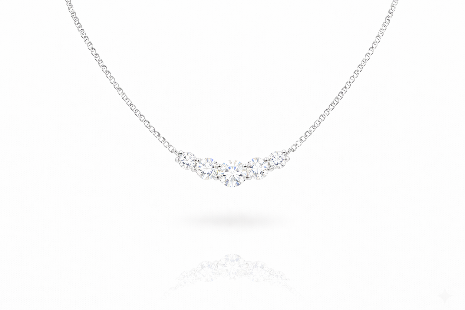 ALOR 5-DIAMOND CHAIN NECKLACE