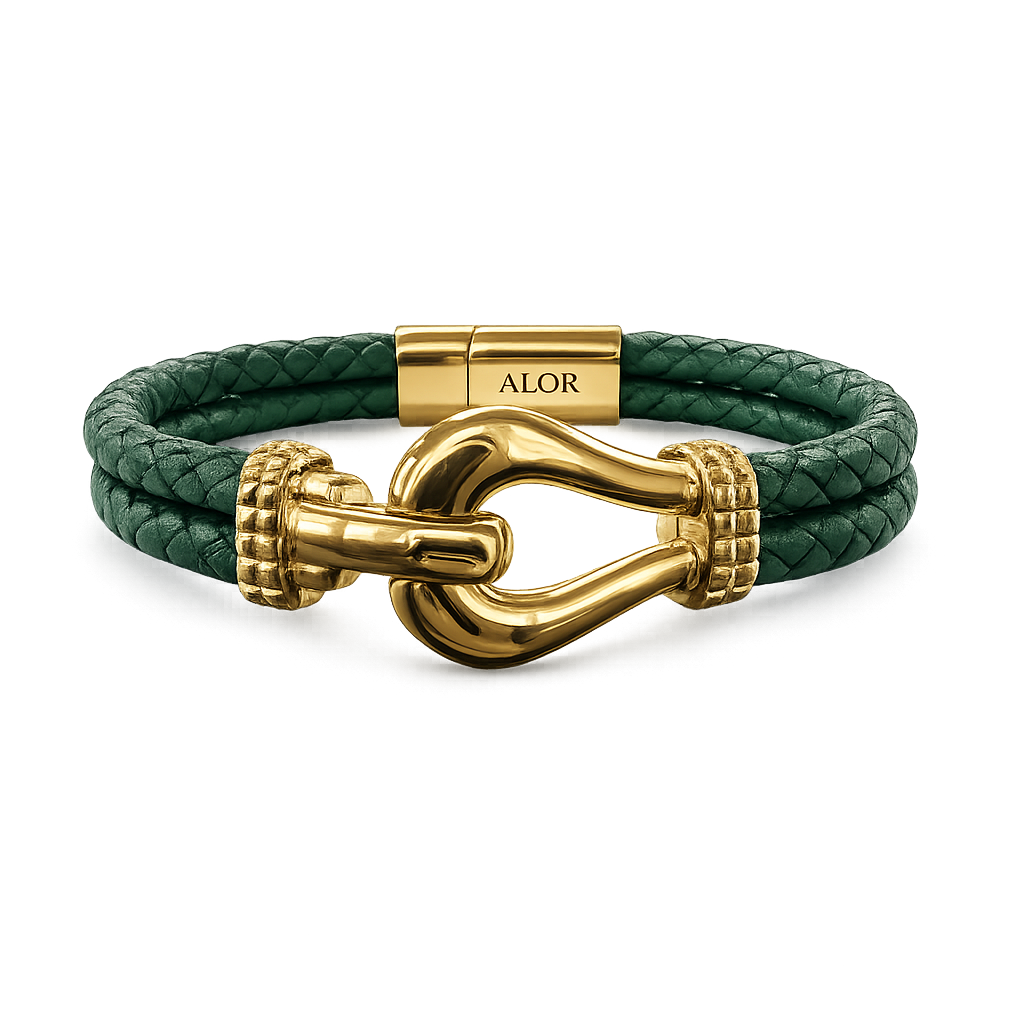 Equine Braided Leather Bangle